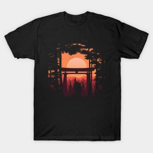 Traditional Samurai Sunset T-Shirt